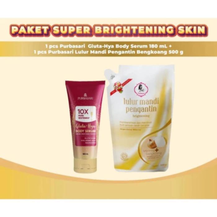 Gambar [PAKET] PURBASARI Gluta Hya Serum 180ml + Lulur Mandi Pengantin 500gr / Lulur Body Lotion - GLUTA+BENGKOANG 500 dari HNCbeauty undefined Tokopedia