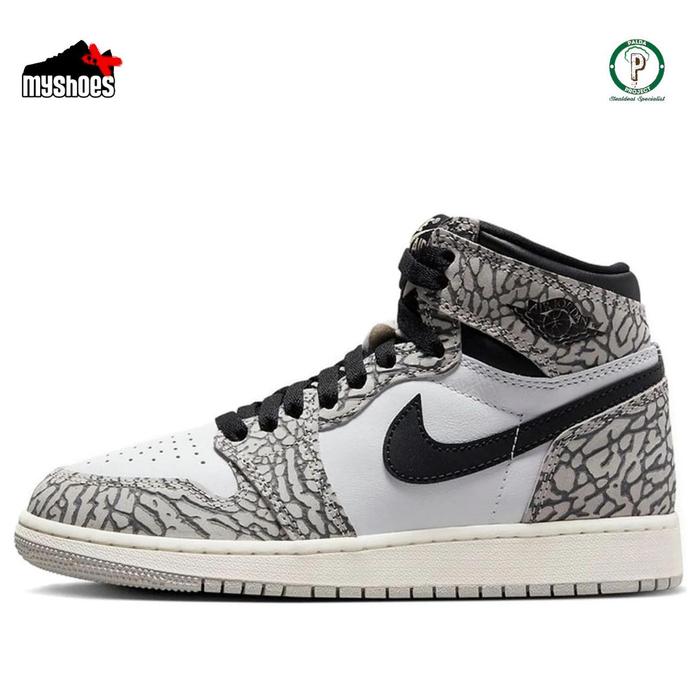 Gambar Sepatu Sneakers Unisex Nike Air Jordan 1 Retro High OG White Cement 100% Authentic - FD1437 052 - 5Y / 37.5 dari Myshoes1999 undefined Tokopedia