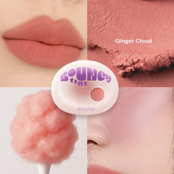 Gambar NEW! Emina Bouncy Tint 3 in 1 Lip, Cheek, & Eye - Blurry Lip Color, Lasting Stain, dilengkapi dengan SPF 15 PA+++, Marshmallow Mochi Pudding Longlasting Blush On Lip Tint Eye Shadow - 01 Ginger Cloud dari eminacosmetics undefined Tokopedia