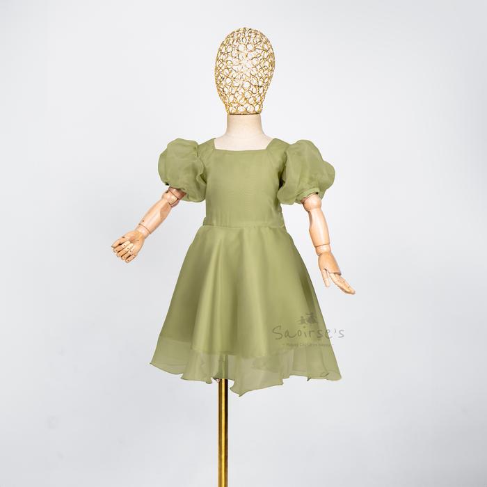 Gambar Saoirse's Aurora Dress - Dress Princess Anak Perempuan Gaun Organza Elegan Mewah Gaun Pesta Fashion Birthday Wedding Natal - Green, M dari Saoirse's Store ID undefined Tokopedia