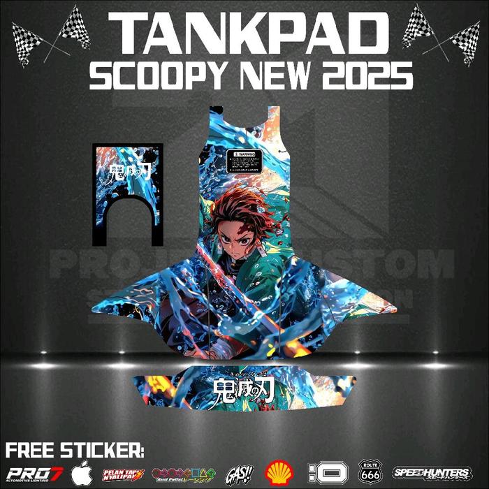 Gambar Sticker Pelindung Tankpad Dashboard Motor Scoopy New 2025 Motif Anime - Kimetsu No yaiba, Glossy dari 21PROJECTCUSTOM undefined Tokopedia
