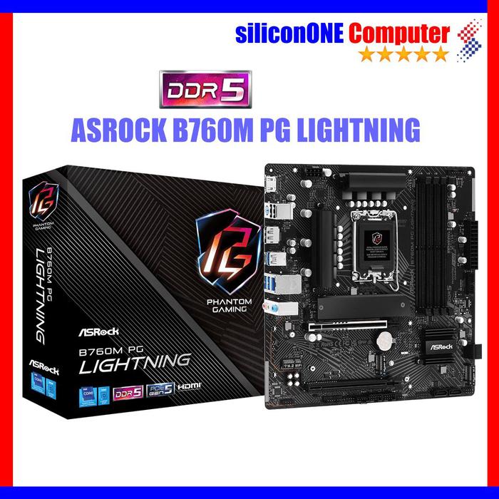 Gambar ASROCK B760M PG Lightning dari silicon ONE Computer undefined Tokopedia