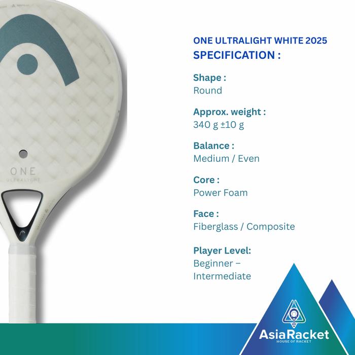 Gambar HEAD One Ultralight 12K Carbon Padel Racket | Raket | Raket HEAD One Ultralight 12K Carbon - WHT dari Asia Racket undefined Tokopedia