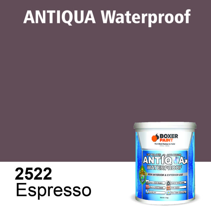 Gambar (20 KG) Cat Anti Bocor Anti Lembab ANTIQUA Waterproof - 2522 Espresso dari Boxer Paint Official Store undefined Tokopedia