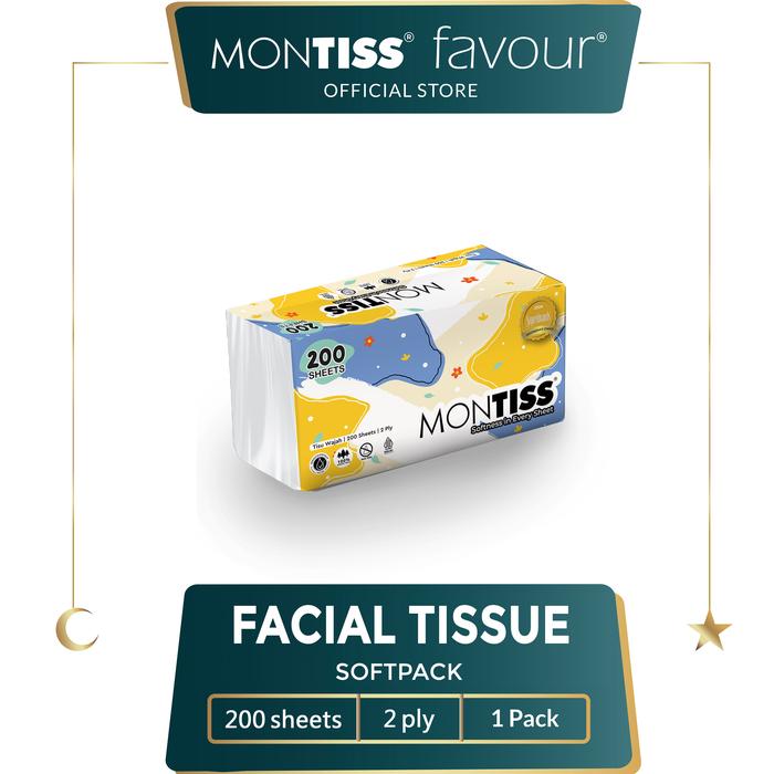 Gambar Montiss Facial Tissue 200 Sheets SB dari Montiss Tissue Store undefined Tokopedia