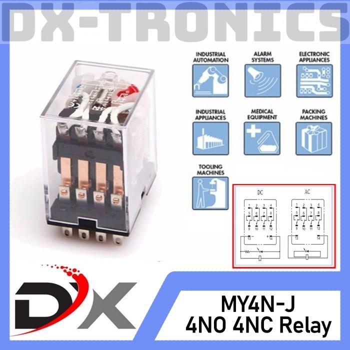 Gambar Relay MY4N-J 14 Pin MY4N J 12V 24V 220V - 220VAC dari DX-Tronics undefined 2 Tokopedia