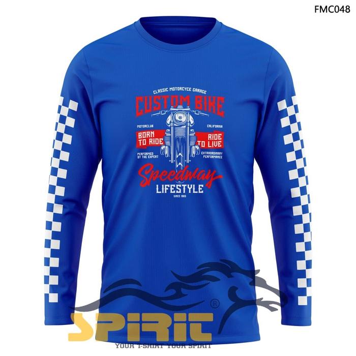 Gambar BAJU KAOS MOTOR CUSTOM T-Shirt-BAJUA KAOS DISTRO PRIA MOTOR CUSTOM RIDE FOREVER LENGAN PANJANG Catton 100% - BIRU BENHUR, S dari DELLA ANGELINATRBDESVS undefined Tokopedia