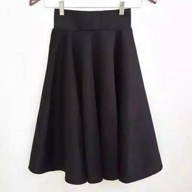 Gambar Rok Mexi Pendek Onder Midi Pendek Bahan Scuba Santai Wanita Mini Dewasa - Hitam, XL dari NA COLLEXTION undefined Tokopedia