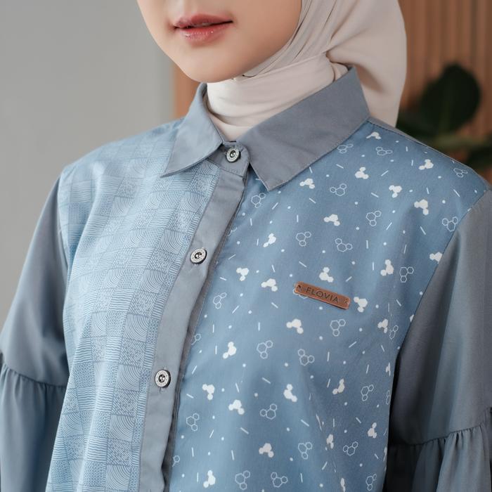 Gambar Flovia Store - Shireen Series - Kemeja Wanita Atasan Premium - Biru 1 dari Floviastore undefined Tokopedia
