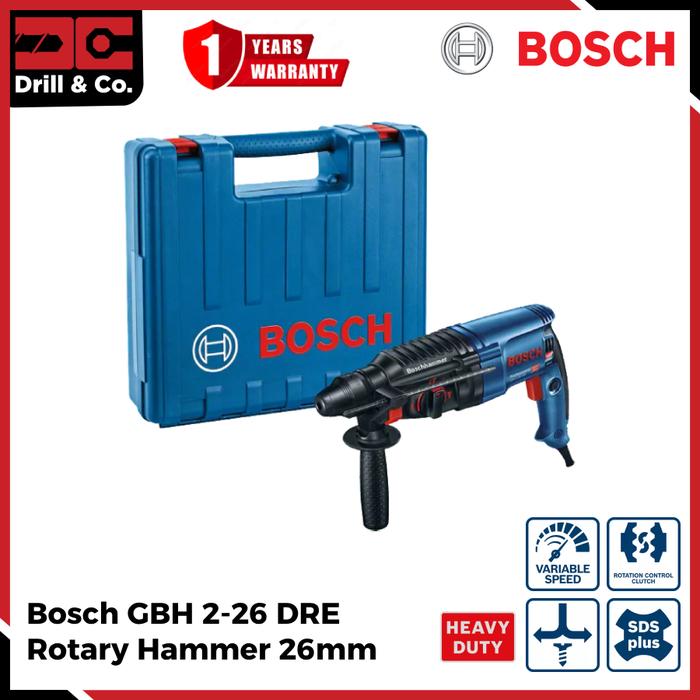 Gambar Bosch GBH 2-26 DRE Rotary Hammer / Mesin Bor Bobok 26mm Set dari Drill&Co undefined Tokopedia