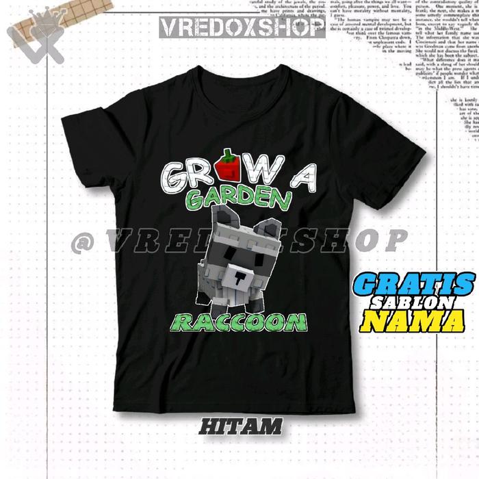 Gambar (BISA COD) Kaos Atasan Anak Motif Raccoon Grow a Garden Roblox / Baju Grow A Garden Racon Raccon Roblox / T-shirt Pakaian Fashion Distro Anak untuk Laki-laki dan Perempuan Usia 3-12 Tahun/ Free Nama - Hitam, M 3-4 Tahun dari VredoX undefined Tokopedia
