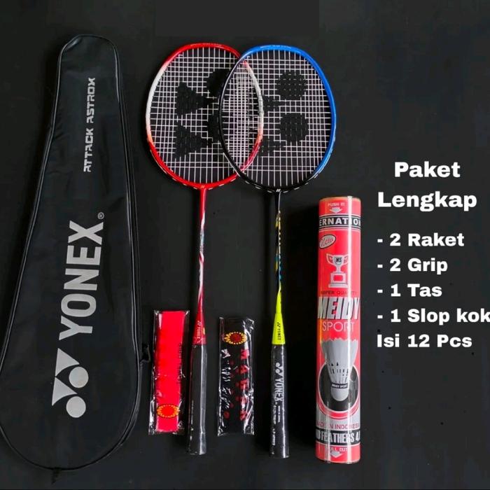 Gambar RAKET BADMINTON SENYAWA 2 RAKET 2 GRIP 1 TAS 12 KOK PAKET LENGKAP Olahraga - 2RAKET+2GRIP+1TAS+12KOK dari Dafna Store ID_NEW undefined Tokopedia
