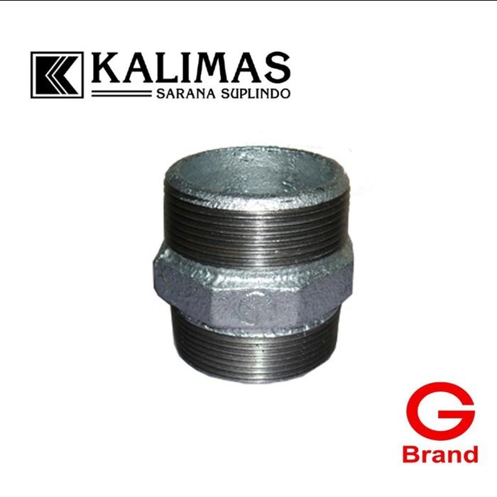 Gambar Double Nepple Galvanis Besi d. 4" Drat BSPT (G) - 4" dari kalimas.online Kota Administrasi Jakarta Pusat Tokopedia