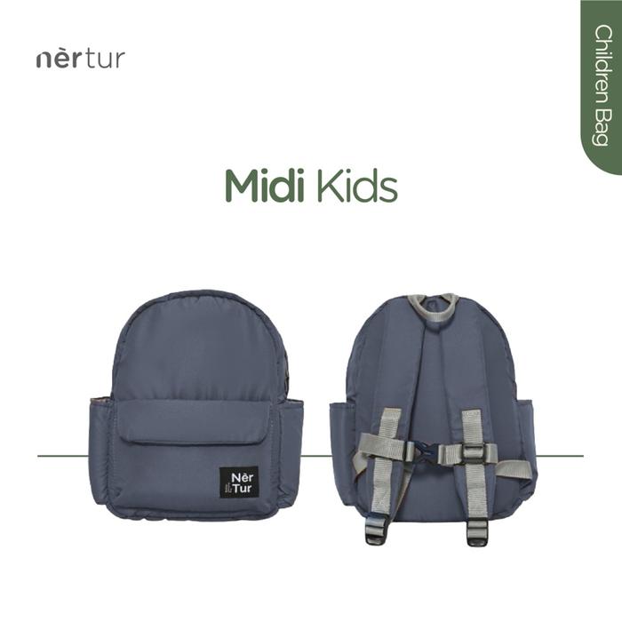Gambar NERTUR Tas Anak Sekolah Ransel Toddler Backpack Midi Kids - Dark Grey dari nerturgoods undefined Tokopedia