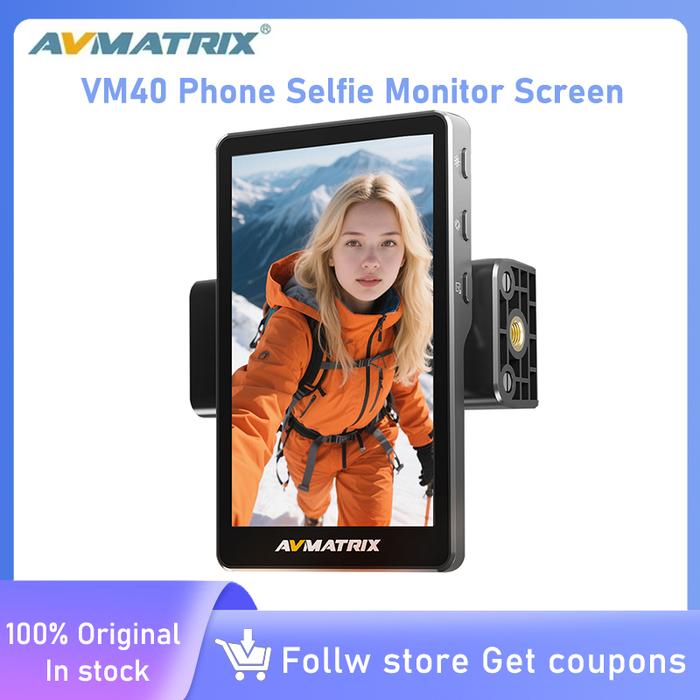 Gambar AVMATRIX VM40 Phone Selfie Monitor Screen With 3.97'' Display 1080P Real-Time Interaction Monitor for iPhone Android Selfie Live dari Inahh ajijahh jariatun undefined Tokopedia