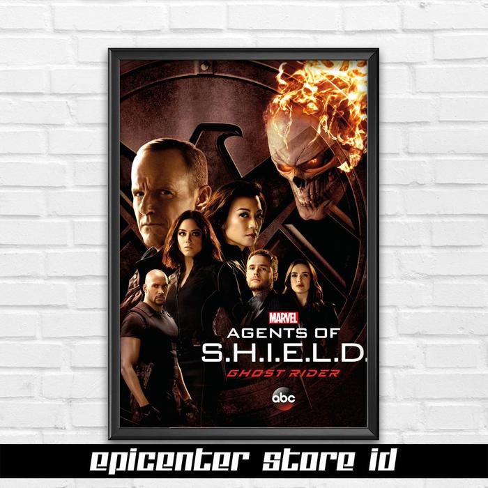 Gambar Poster Agents of Shield - Ghost Rider  + Frame - Hitam, 40x60 dari Epicenter Store ID undefined Tokopedia