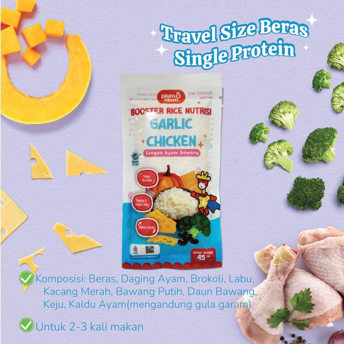 Gambar Plum & Blum Beras Nutrisi Siap Masak Travel Size - 45 gr - Garlic Chicken dari Plum Blum Shop undefined Tokopedia