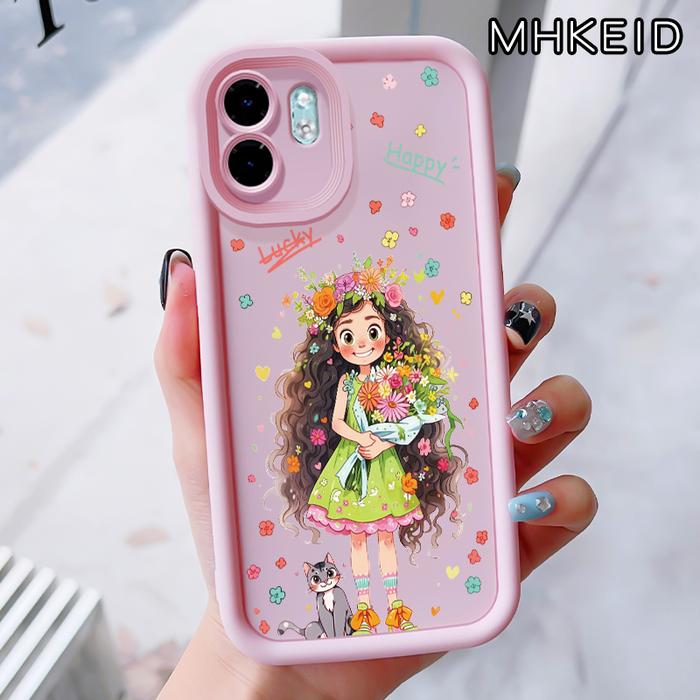 Gambar MHKEID Casing Hp untuk Infinix Smart 9 Smart 9 HD Hot 50I Case Pola Gadis Berambut Keriting Kasing Anti-Drop Kesing Cesing Silikon Softcase Casing - Gaya1, Infinix Smart 9 dari MHKEID MALL Kab. Tangerang Tokopedia