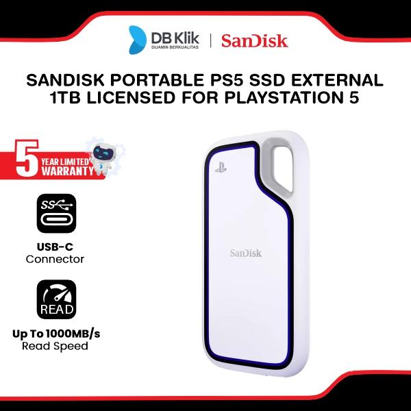 Gambar Sandisk Portable PS5 SSD External 1TB Licensed for PlayStation 5 dari DBKlik Indonesia undefined Tokopedia
