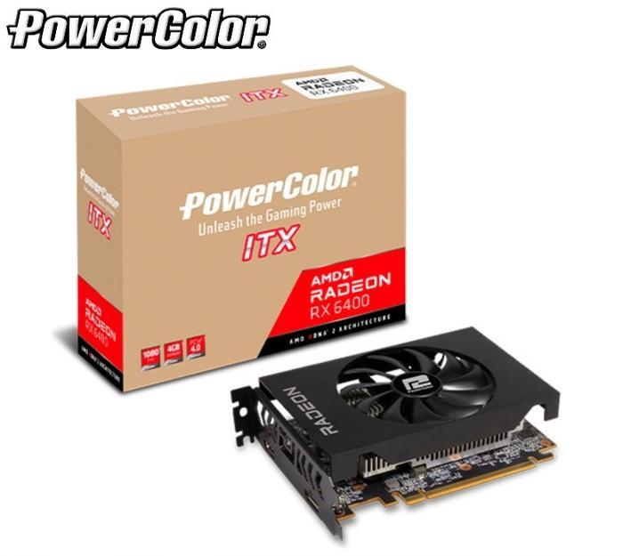 Terbaru Powercolor Amd Radeon Rx 6400 Rx6400 Itx 4gb Gddr6 64-bit