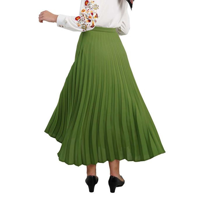Gambar HIKMAT SK6669 - Rok Plisket Polos - Green, S dari Hikmat Fashion undefined Tokopedia