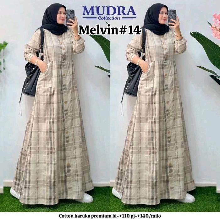 Gambar MELVIN DRESS #14 GAMIS MUSLIMAH TERBAR & KEKINIAN - MILO, LD 110 PB 140 dari ANIK GROSIR SURABAYA 2 undefined Tokopedia