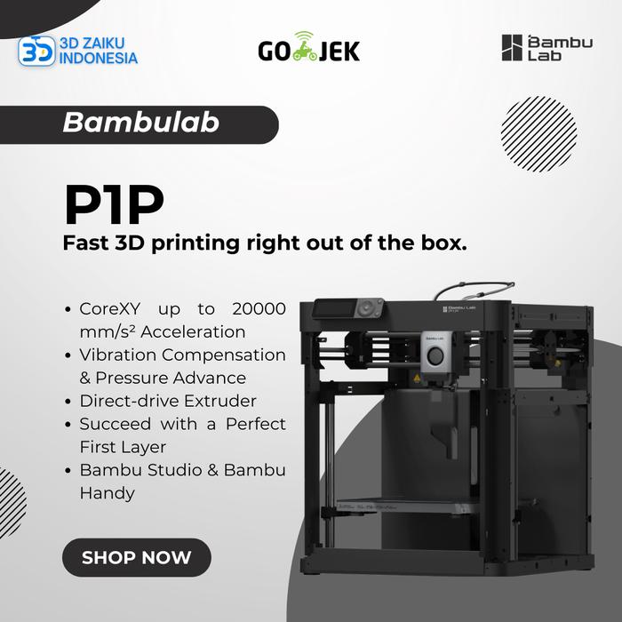 Gambar Bambulab P1P CoreXY 3D Printer High Speed Autolevel Magnetic Bed dari 3D Zaiku Indonesia undefined Tokopedia