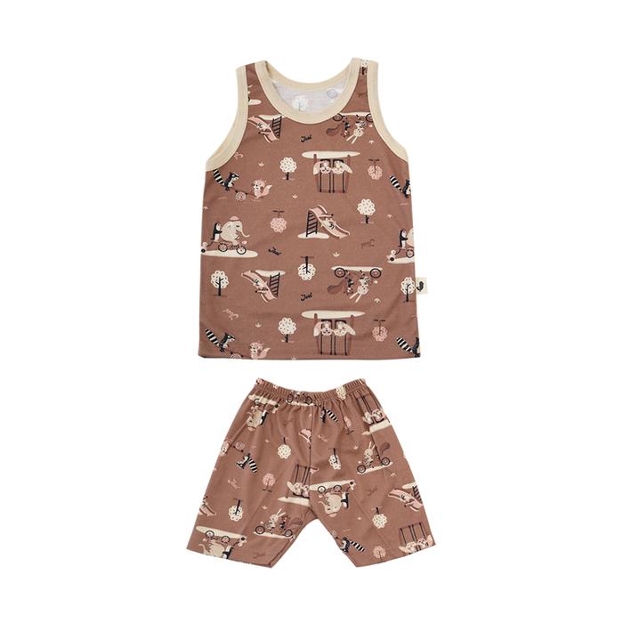 Gambar Joel Baju Anak Setelan Sleeveless 0-5 Thn | Joel Ultra Playing + Harvest - MILK BROWN, S dari Joel.Idn undefined Tokopedia