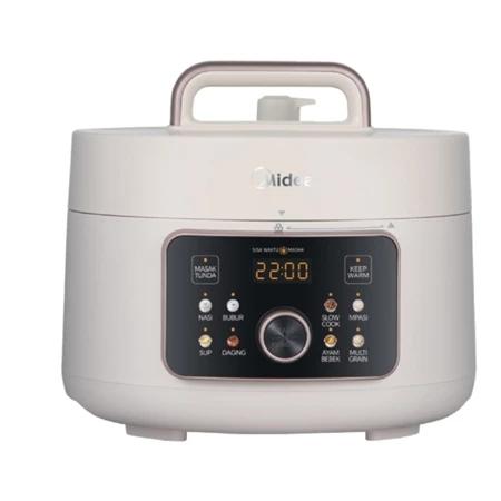 Gambar [FREE GIFT] MIDEA Pressure Cooker 4L MY-4KK02W | Low Watt 550W Digital Knob & Touch - MY-4KK02W dari Midea e-Store undefined Tokopedia