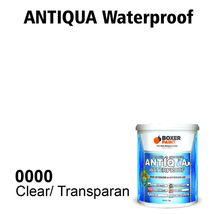 Gambar (20 KG) Cat Anti Bocor Anti Lembab ANTIQUA Waterproof - 0000 Clear dari Boxer Paint Official Store undefined Tokopedia