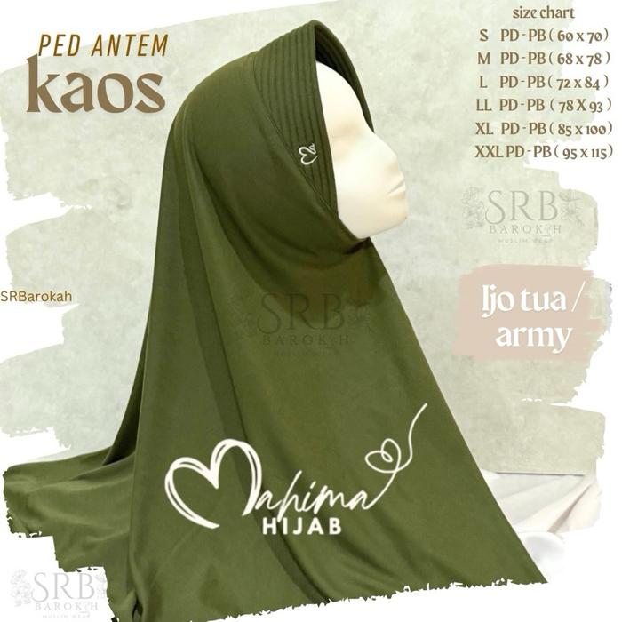 Gambar (ready) jilbab ped antem kaos mahima hijab part 2 kerudung earth tone - Ijo army, Ped kaos XXL dari SRBBarokah undefined Tokopedia