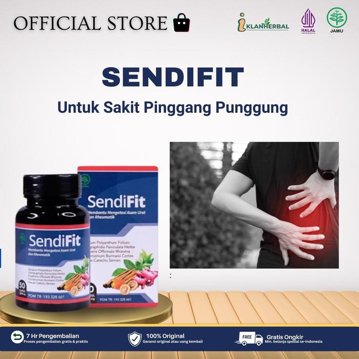 Gambar Sendifit Kapsul Untuk Sakit Pinggang Punggung Pundak Bokong Pantat Nyeri Sendi dari Iklan Herbal Shop undefined Tokopedia