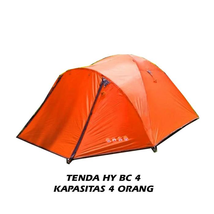 Gambar Tenda Dome Camping HY Borneo 4 Borneo Kapasitas 4 Person - Double Layer Waterproof - oren dari Annapurna adventure Shop undefined Tokopedia