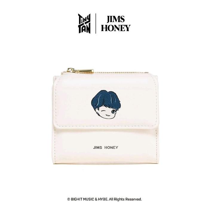 Gambar Jims Honey × TinyTan dompet lipat karakter BTS BUTTER WALLET SHORT (free box ekslusif) dompet Uang dan  Kartu Wanita - WHITE (SUGA), SHORT dari Jimshoney.iD undefined Tokopedia