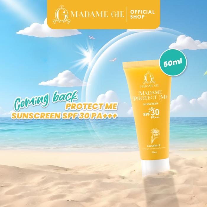 Gambar 【COMING BACK!.】Madame Gie Protect Me Sunscreen SPF 30 PA +++ 50ml With Calendula - Skincare Sunblock - 1 Pcs - SPF30 PA+++ 50ml	 dari Madame Gie Cosmetics undefined Tokopedia