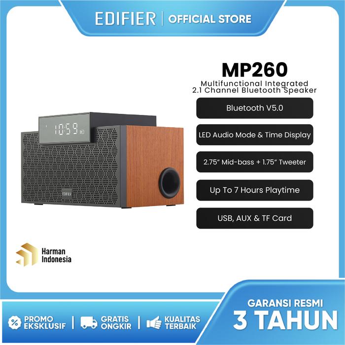 Gambar EDIFIER MP260 Multifunctional Integrated 2.1 Channel Bluetooth Speaker - Cokelat dari Edifier Indonesia undefined Tokopedia