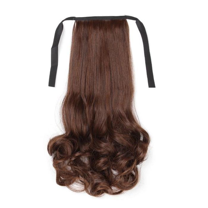 Gambar Tali Palsu Extension Jepit Rambut Untuk Wanita/Anak Rambut / 35cm Ponytail Curly Tali / Hair Clip Ponytail Model Pendek Keriting - Coklat Muda, 38cm dari Mhycemor Store undefined Tokopedia