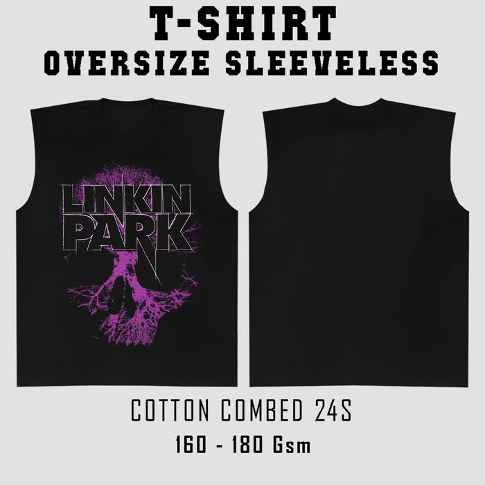 Gambar SLEEVELESS OVERSIZE GVRL " LINKIN PARK " | Kaos Oversize Tanpa Lengan Unisex | Cotton Combat 24s Tebal | Baju Basket Distro Sablon Pria Dan Wanita | Kain Combed Lembut - HITAM, M dari GVRL undefined 5 Tokopedia