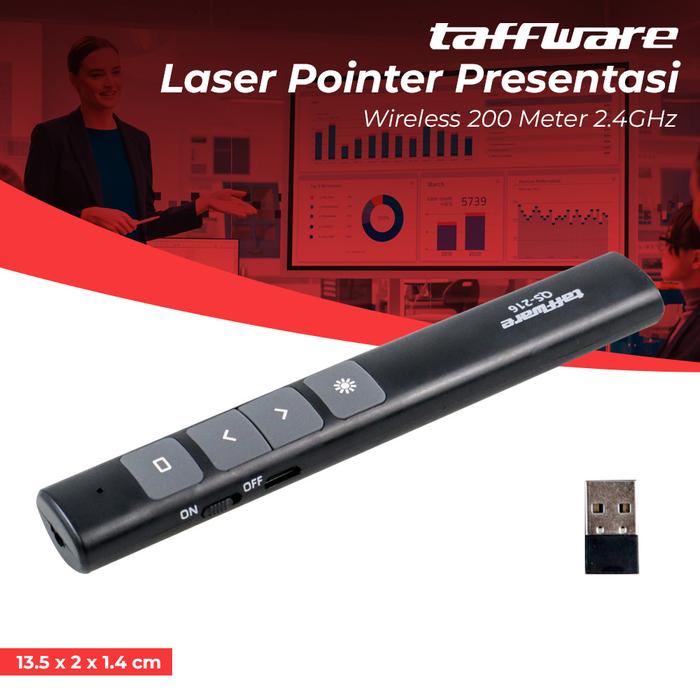 Gambar PROMO Taffware Laser Pointer Presentasi Pen Remote Wireless 200M 2.4GHz - QS-216 Kualitas Terbaik dari Hasan Cell SHop undefined Tokopedia