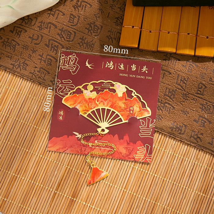 Gambar Penanda Buku Metal Bookmark Gife Pembatas Buku Hadiah - Fan Merah dari Stroberilembutcell undefined Tokopedia