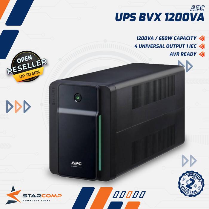 Gambar UPS APC Easy UPS BVX 1200VA 650W BVX1200LI-MS Universal Socket dari Starcomp Origin undefined Tokopedia