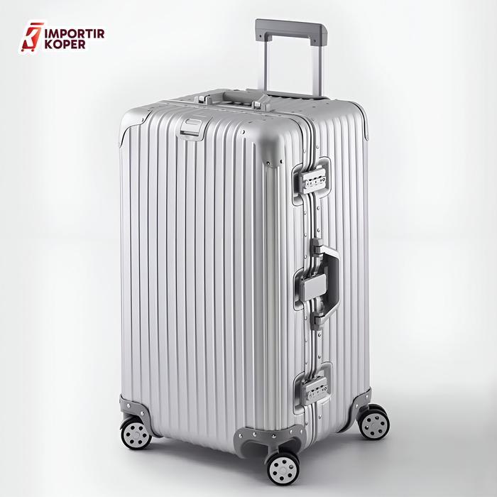 Gambar Importir Koper Full Aluminium High Quality Tsa Lock Kabin & Bagasi 20 28 30 Inch Anti Pecah Best Seller - TRUNK SILVER, 28 INCH dari bwetterbuys undefined Tokopedia