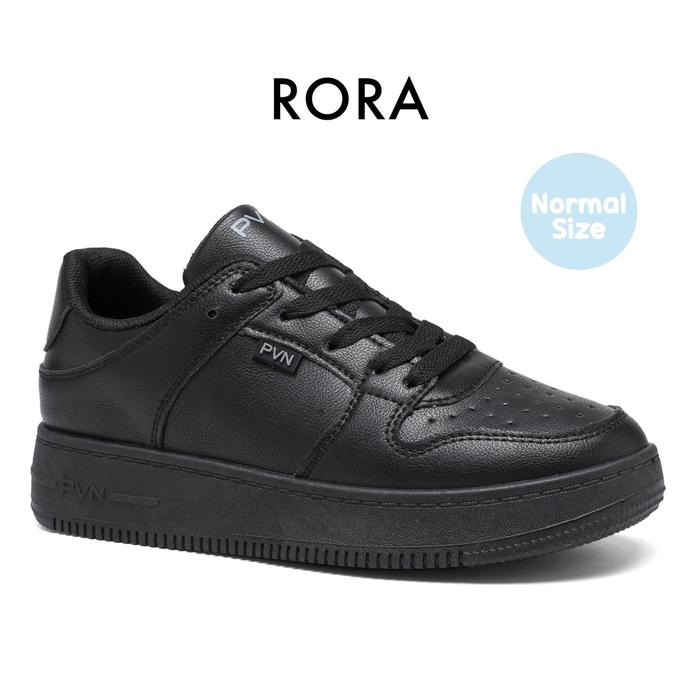 Gambar PVN Rora Sneakers Wanita Sepatu Sekolah Hitam Polos Black 335 - Black, 35 dari pvnshoes undefined Tokopedia