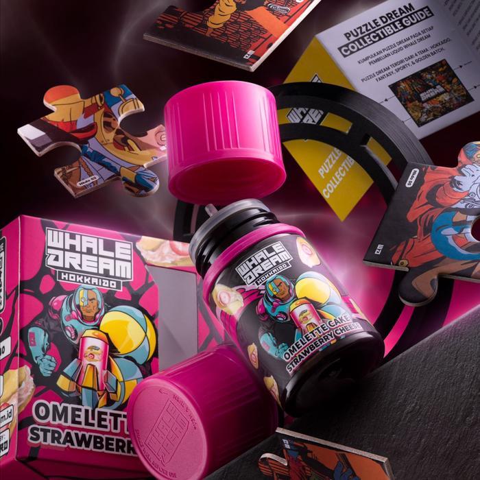 Gambar VP" WHALE DREAM HOKKAIDO V2 OMELETTE CAKE STRAWBERRY CHEESE 60ML / LIQUID - FB 3MG 60ML dari banah0 undefined Tokopedia