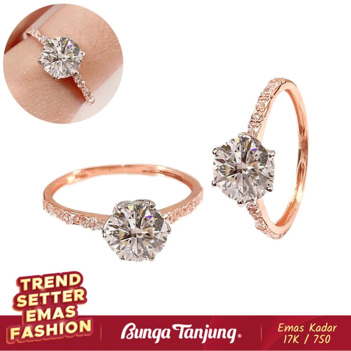 Gambar CINCIN SOLITAIRE LISTRING B - EMAS 17K - BUNGA TANJUNG GOLD - 12 - 2.1GR dari Toko Emas Bunga Tanjung undefined Tokopedia