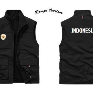 Gambar Rompi Vest Outdoor | Rompi Cargo Timnas Indonesia | Jaket Rompi Kasual | Rompi Gunung | Rompi Bola | Rompi Vest Logo Timnas Indonesia | Rompi Vest Bisa Custom Nama/Logo | Rompi Olahraga | Rompi Vest Tactical | Rompi Vest Lapangan Promo ! - Hitam, XXL dari atmajayaaa undefined Tokopedia