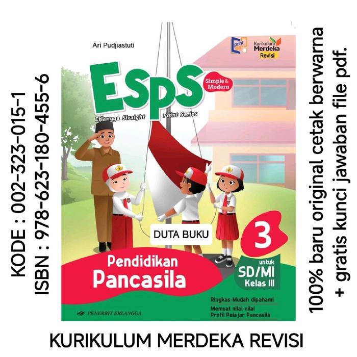 Jual Esps Pendidikan Pancasila Revisi SD / MI Kelas 1 2 3 4 5 6 ...