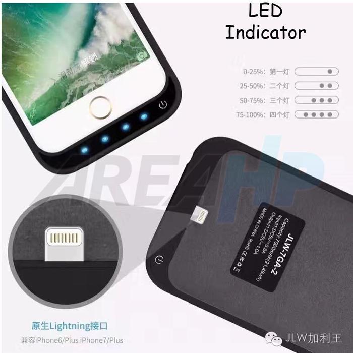 Gambar iPhone 7 Plus Power Bank Armor Cover Casing 8000mAh Case + Powerbank dari Forsakey Gadget Acc undefined Tokopedia