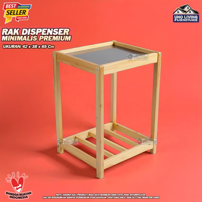Gambar Uno Living Furniture Rak Dispenser Kayu Jati Belanda Muat 2 Galon Minimalis Premium 42x38x65 Cm Best Seller - MUAT 2 GALON dari Uno Living Furniture undefined Tokopedia