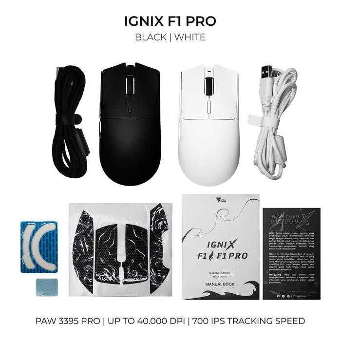 Gambar Vortexseries Vortex Ignix F1 / Ignix F1 Pro Wireless Mouse Gaming 3in1 Connection - Putih, F1 dari TokoTeknoPro undefined Tokopedia